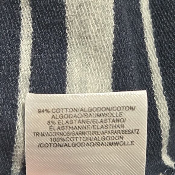 Jones New York Sport Cardigan Size M Blue White Stripe Snap Front PREPPY CLASSIC - Picture 9 of 9